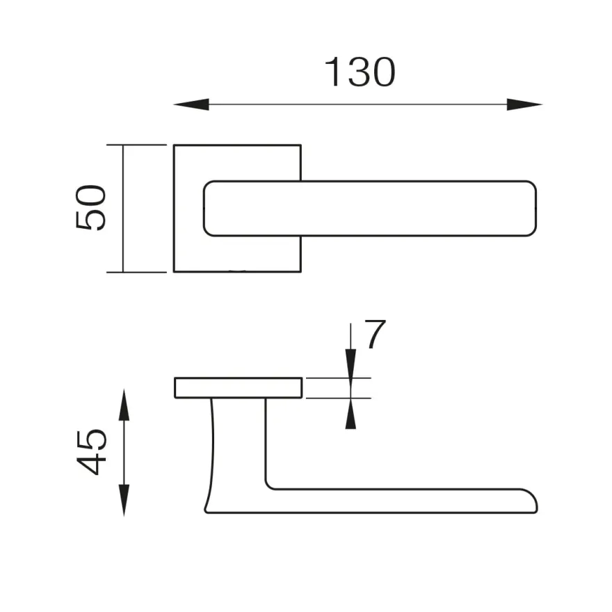 FOLD 02 - Manilla de roseta cuadrada dnd