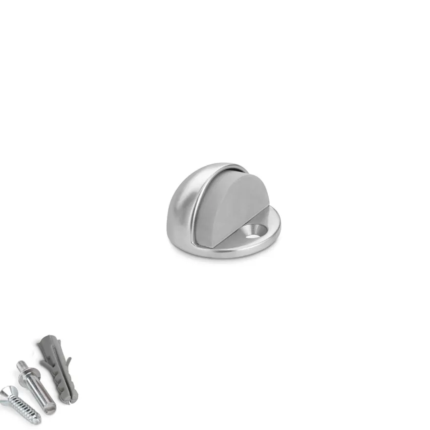 FORTE - Tope metálico para puerta con silicona amortiguadora (Ø45 mm)