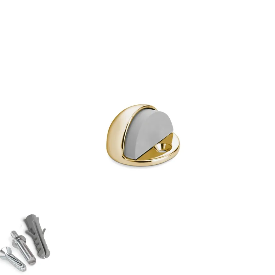 FORTE - Tope metálico para puerta con silicona amortiguadora (Ø45 mm)