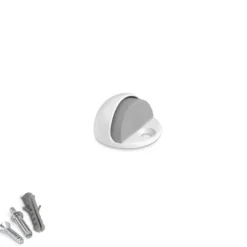 FORTE - Tope metálico para puerta con silicona amortiguadora (Ø45 mm)