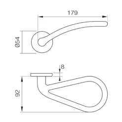 FREELY - Maneta para puertas accionable con el codo