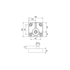 FREYA - Pata para mueble con regulación de 0 a 20 mm.