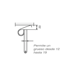 GALA - Grapas de presión para zócalos de 12 a 19 mm.