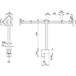 GATES - Soporte para pantallas de 13” a 32”