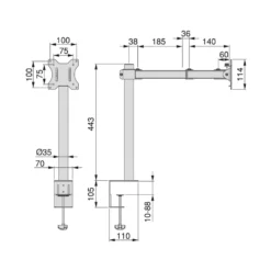 GATES - Soporte para pantallas de 13” a 32”