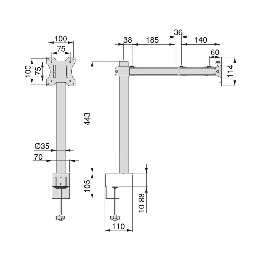 GATES - Soporte para pantallas de 13” a 32”