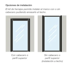 GIACOMO - Juego de herrajes para marco y puerta batiente