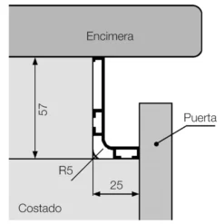 GOLA-L Perfil horizontal para puertas