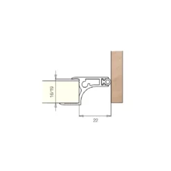GOLA Perfil horizontal para mueble alto