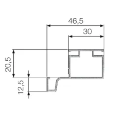 GOLA Perfil vertical para puertas simples