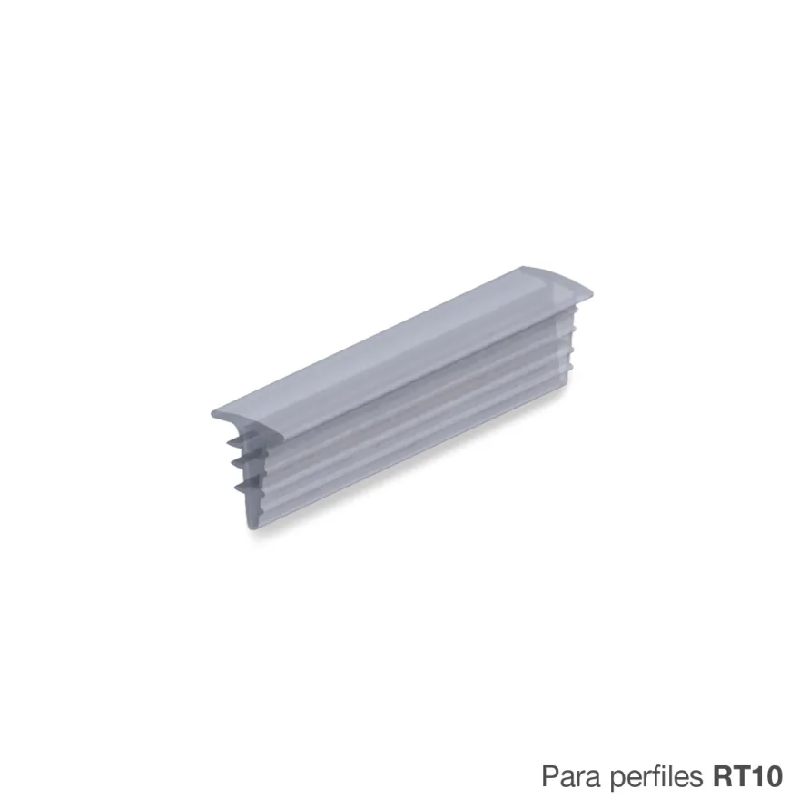 Goma de regrueso para puertas de cristal
