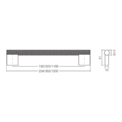 GRAF BIG - Tirador con textura en forma de malla