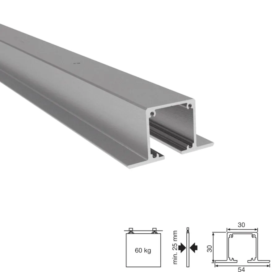 Guía oculta para puertas correderas Klein LITE TOP 60