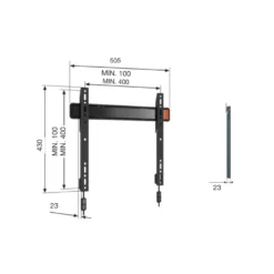 GUNTER - Soporte fijo a pared para pantallas planas de 32