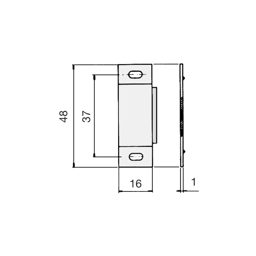 HERIS - Cierre magnético Rectangular pequeño