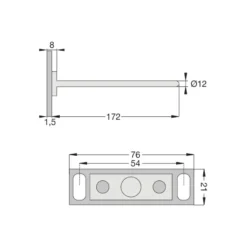 HEXAPORT BIG - Portabaldas oculto embutir al canto