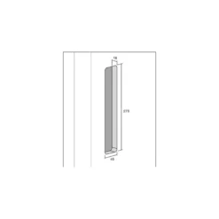 HI - Cazoleta rectangular para encastrar y tornillos ocultos
