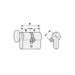 HOMOLOGADO AGUA, GAS Y LUZ - Cilindro con llave homologada para servicios públicos