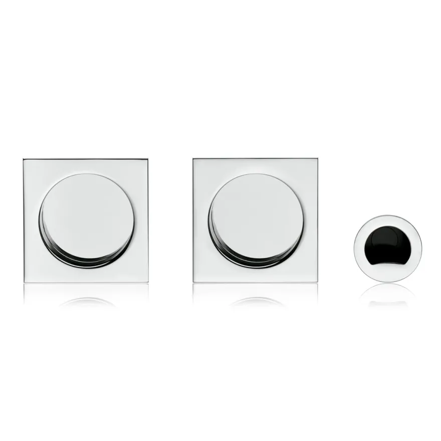 HOOKY ZERO Cuadrado - Kit de Cazoleta + Dedal para puertas correderas