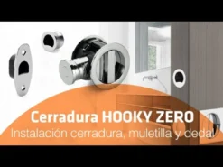 HOOKY ZERO Cuadrado - Kit de Cerradura + Muletilla + Dedal para puertas correderas