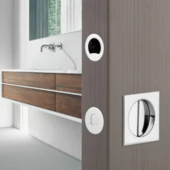 HOOKY ZERO Redondo - Kit de Cerradura + Muletilla + Dedal para puerta corredera