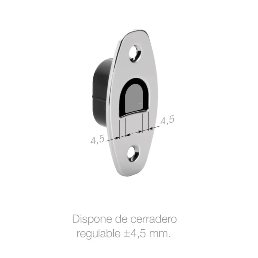 HOOKY ZERO Redondo - Kit de Cerradura + Muletilla + Dedal para puerta corredera