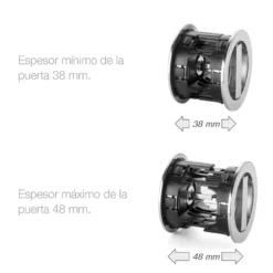 HOOKY ZERO Redondo - Kit de Cerradura + Muletilla + Dedal para puerta corredera