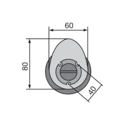 HULK - Pata regulable para muebles con base oval