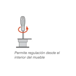 HULK - Pata regulable para muebles con base oval