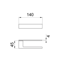 (In)finito - Manilla de placa horizontal con bocallave de serreta DND Handles