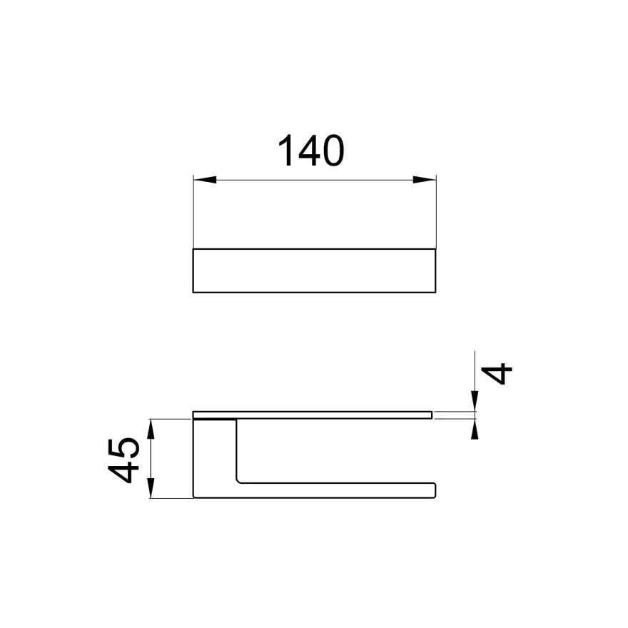 (In)finito - Manilla de placa horizontal con muletilla DND Handles