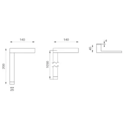 (In)finito - Manilla de placa vertical DND Handles