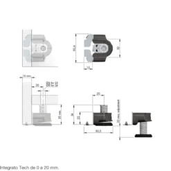 INTEGRATO TECH - Nivelador regulable para bases de muebles