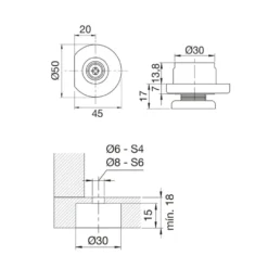 INTEGRATO TECH “Z“ - Nivelador regulable para base mueble