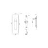 INTRA - Kit de cerradura magnética y cazoleta accionable para puerta corredera