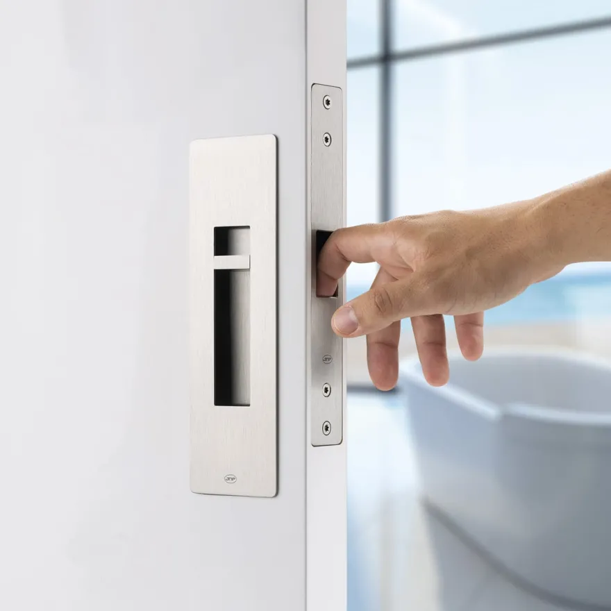 INTRA - Kit de cerradura magnética y cazoleta accionable para puerta corredera