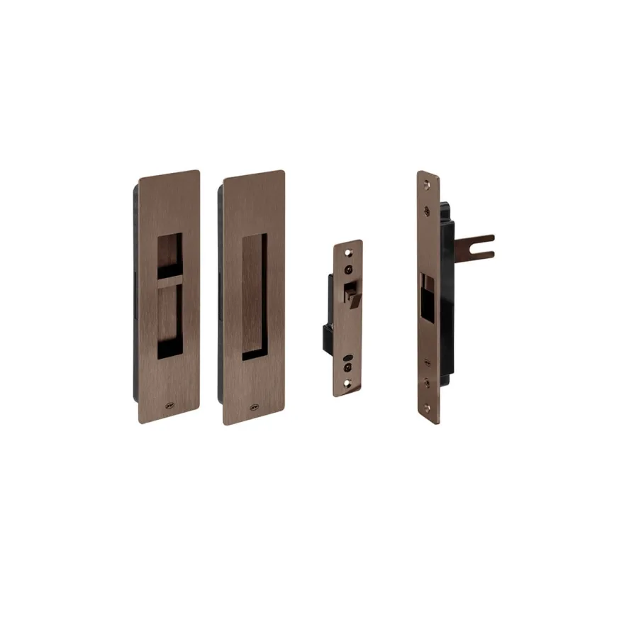 INTRA - Kit de cerradura magnética y cazoleta accionable para puerta corredera