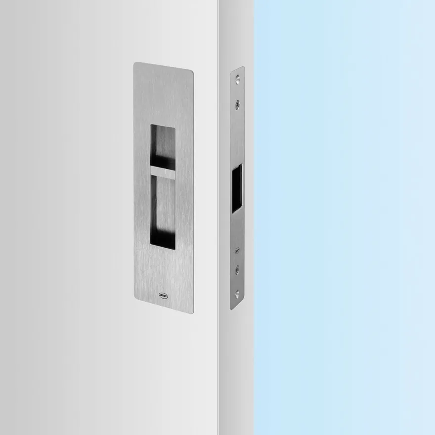 INTRA - Kit de cerradura magnética y cazoleta accionable para puerta corredera