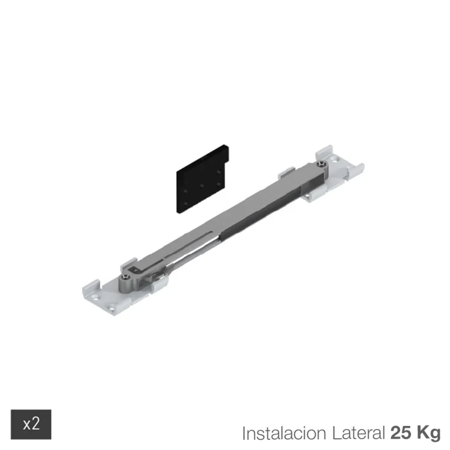 Jgo. de amortiguadores para 2 puertas perfilería de armario ATLANTICO