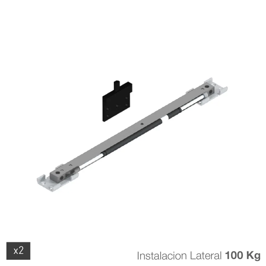 Jgo. de amortiguadores para 2 puertas perfilería de armario ATLANTICO