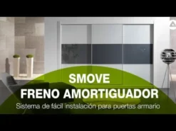 Jgo. de amortiguadores para 2 puertas perfilería de armario ATLANTICO