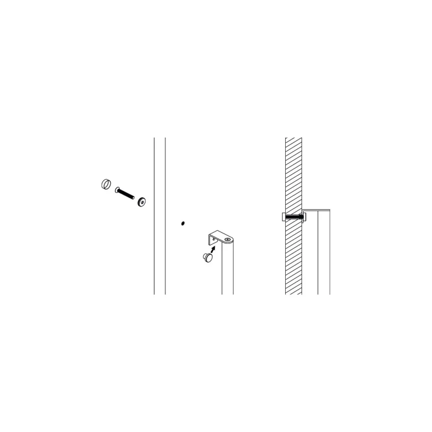 Jgo. de tornillos de fijación para soportes rectos y/o angulares