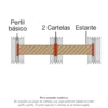Juego de cartelas varias para perfiles PANELSYSTEM