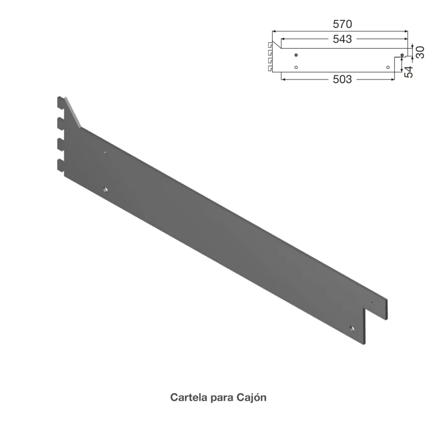 Juego de cartelas varias para perfiles PANELSYSTEM