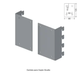 Juego de cartelas varias para perfiles PANELSYSTEM