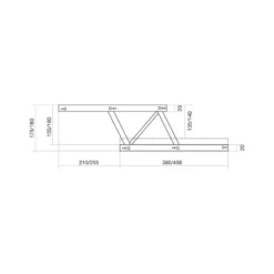 Juego de mecanismos para mesas de centro de sobre elevable