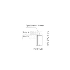 Juego de tapas terminal interna GOLA Horizontal