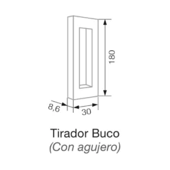 Juego de tiradores para puertas correderas GIACOMO