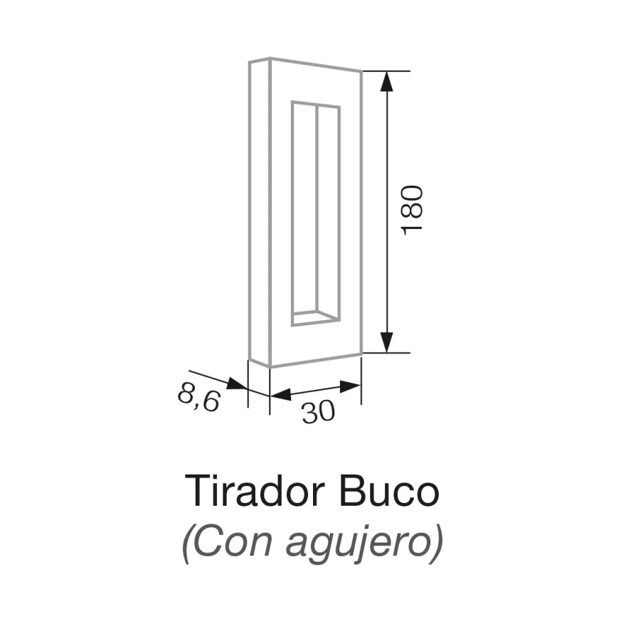 Juego de tiradores para puertas correderas GIACOMO
