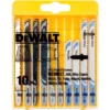 Juego DEWALT DT2294 de 10 hojas de sierra de calar - 5 para metal + 5 para madera